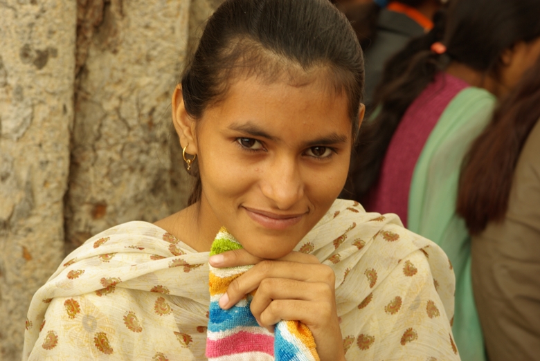 woman with handkerchief