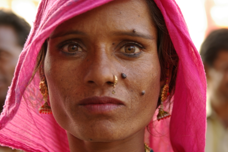 Beautiful woman in pink