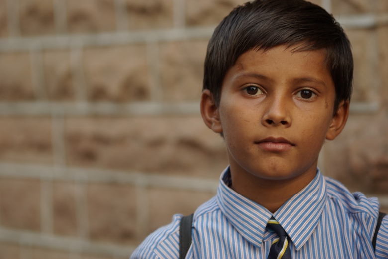 Indian school boy