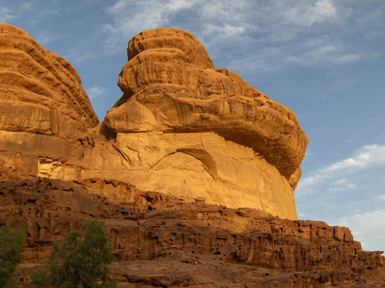 Red rock in Petra